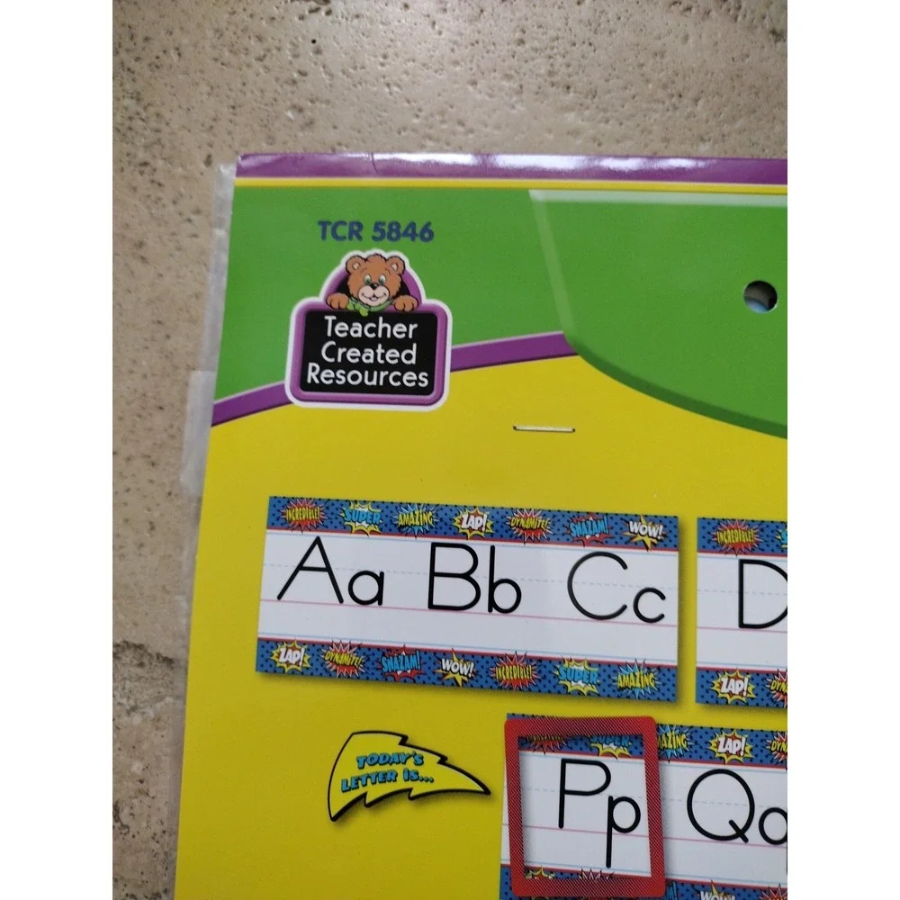 Teacher Created Resources Superhero Alphabet Line 14 PCs Letters And Numbers